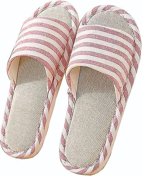 Pantofole In Lino Di Cotone Traspirante Pantofole Open Toe Pantofole Antiscivolo Per La Casa Adatte A Donne E Uomini Possono Essere Indossati In Tutte Le Stagioni