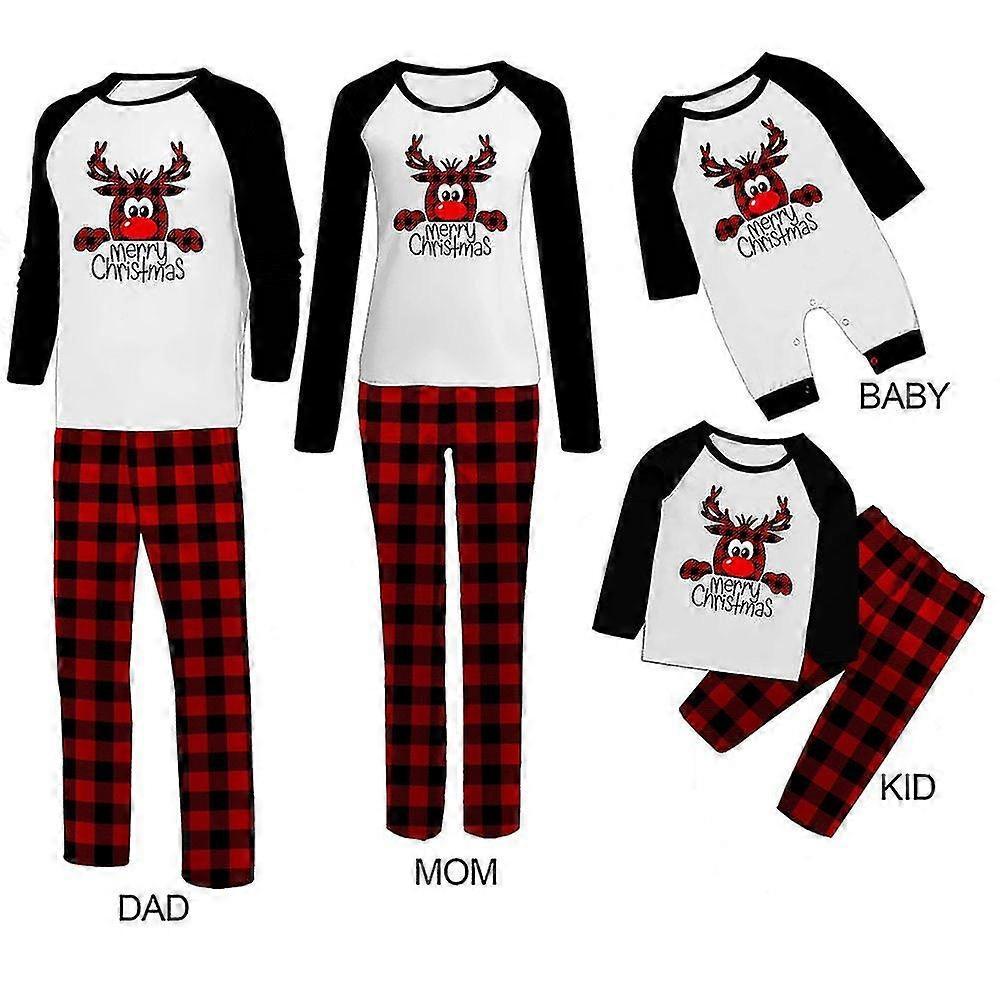 Parent-child Christmas Pajamas Two-piece Set Tops Pants Family Pyjamas