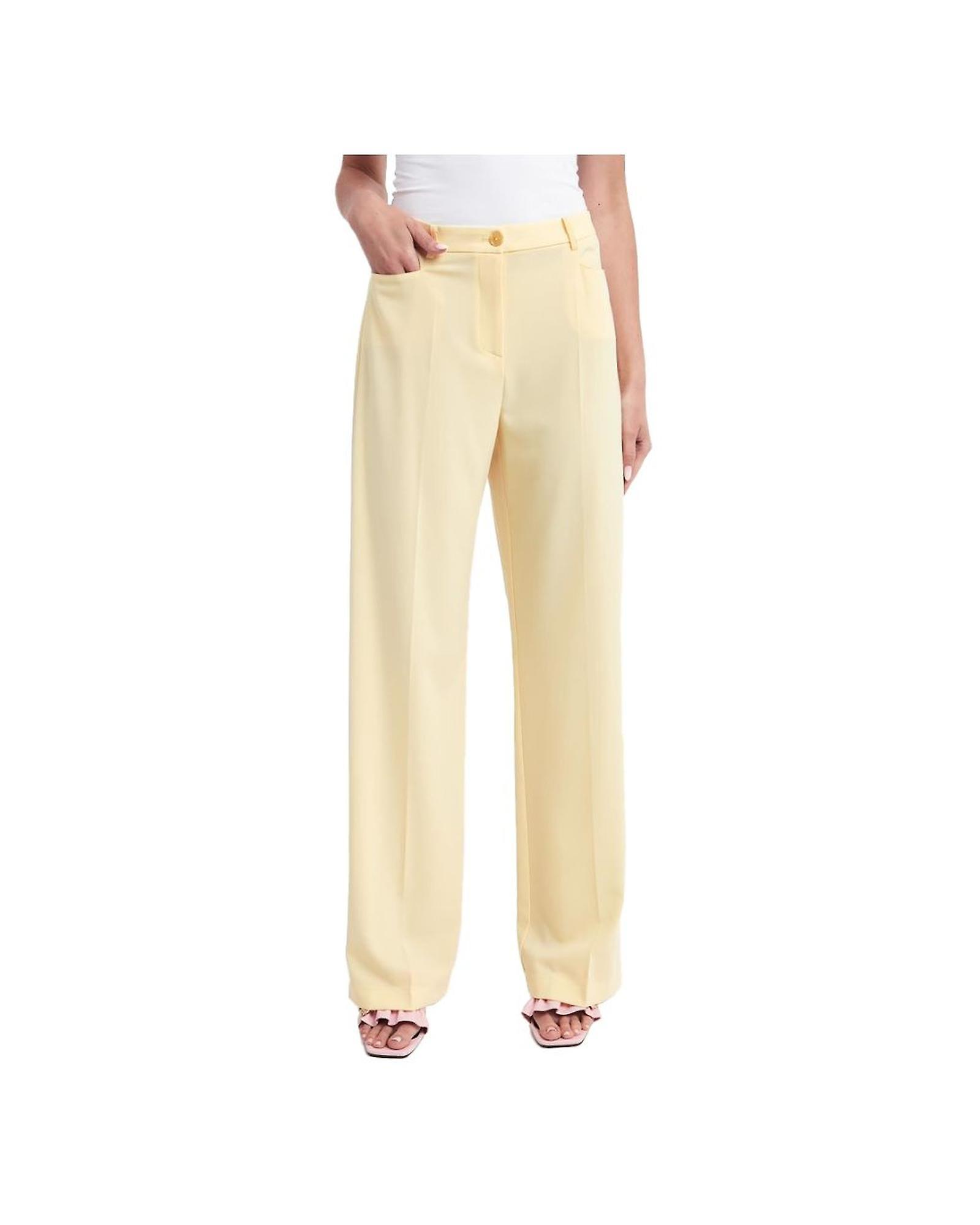 Patrizia Pepe Women's Wide Leg Pants in Yellow