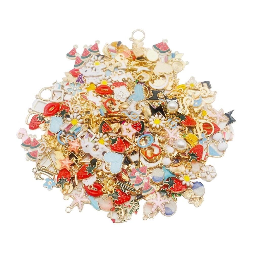 Pendant Charm Ornaments Drop Oil Charms For Jewelry Making Anklets Findings 50