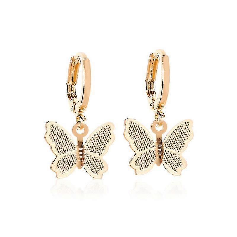 Pendant Eye Shadow Pan Light Luxury Metal Butterfly Tassel Simple Temperament Earring Eye Shadow Pan