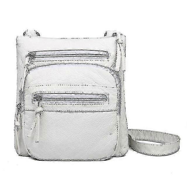 Piccola Borsa Morbida Borsa Da Donna Borsa Lavata Borsa A Tracolla In Pelle Bianca Borsa Tascabile Lady Messeng