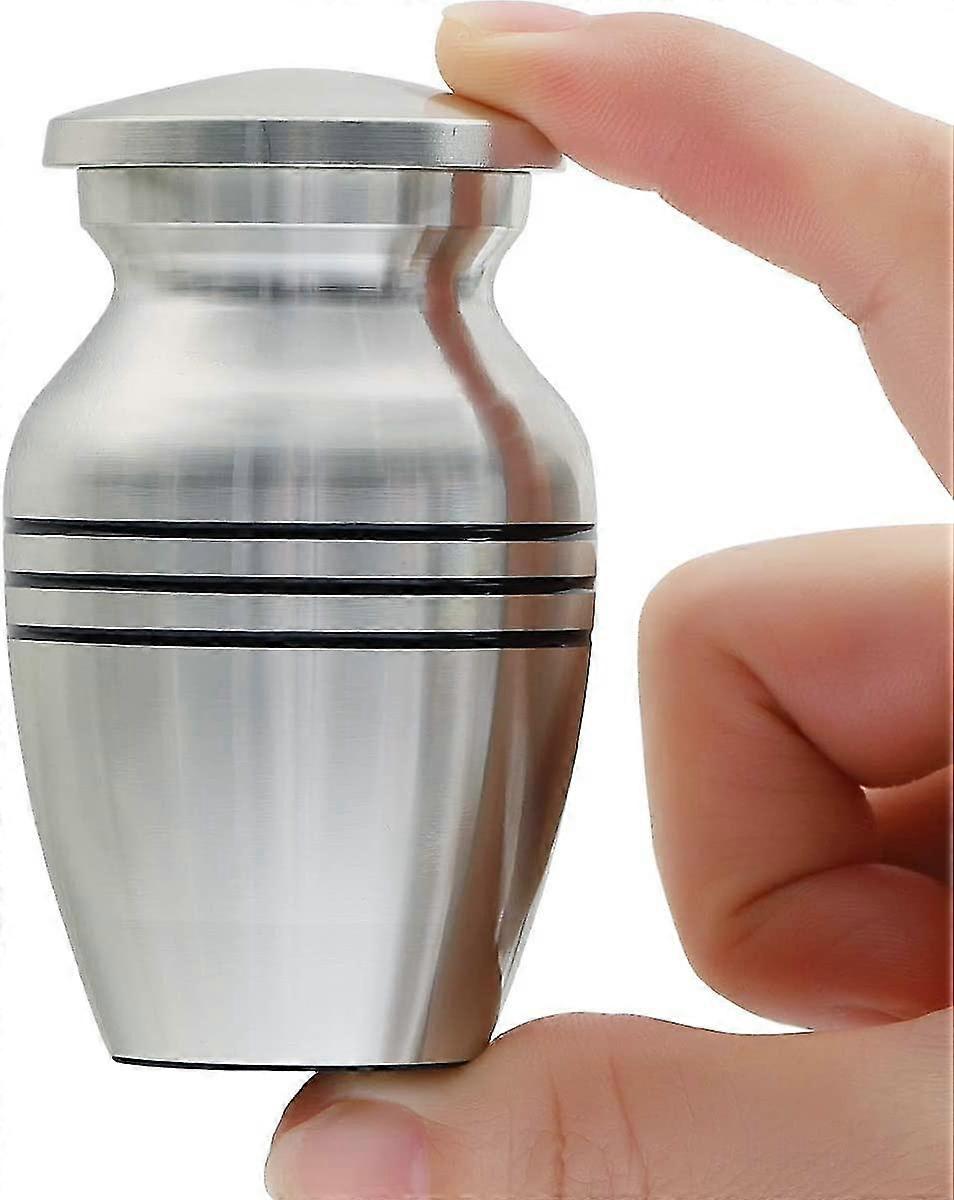 Piccola urna ricordo per ceneri umane o ceneri di animali domestici urna di cremazione in metallo duro mini urna funeraria con sacchetto di velluto1pcs