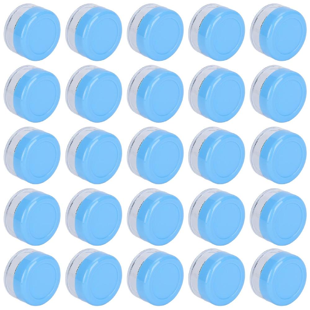 Plastic Compact Round Small Cosmetic Jars Empty Cream Containers 25pcs for Travel