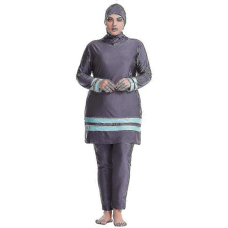 Plus Size Women Muslim Burkini Swimsuit Swimwear