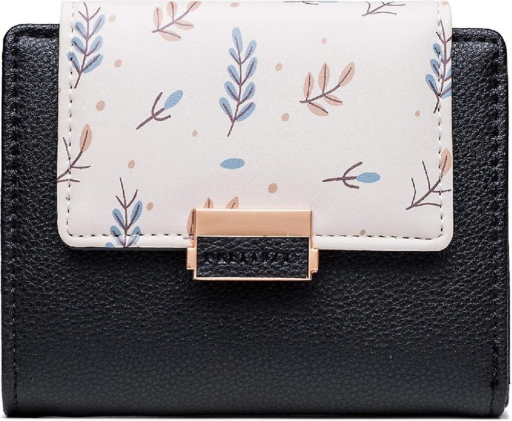 Portafoglio Con Patta Di Blocco Rfid In Pelle Pu Per Donne Porta Carte Di Grande Capacità