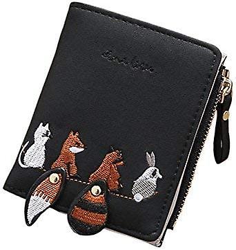 Portafoglio da donna in pelle Pu Zip Purse