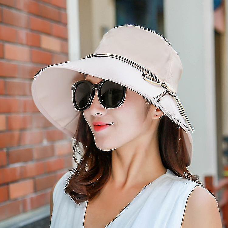 Protezione UV Pieghevole Upf 50+ Ladies Sun Hat Womens Bucket Breathable Sun Hat Cinturino regolabile sul mento