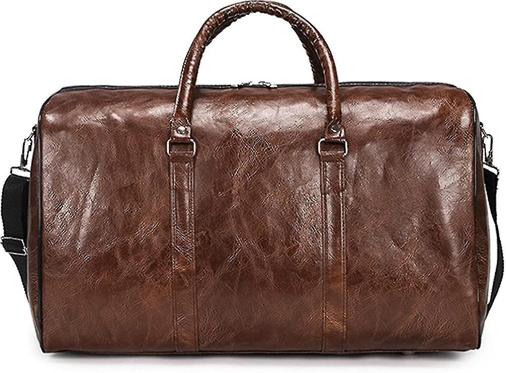 Pu Travel Bag Retro Lugga Bag Travel Tote Bag For Men Women()