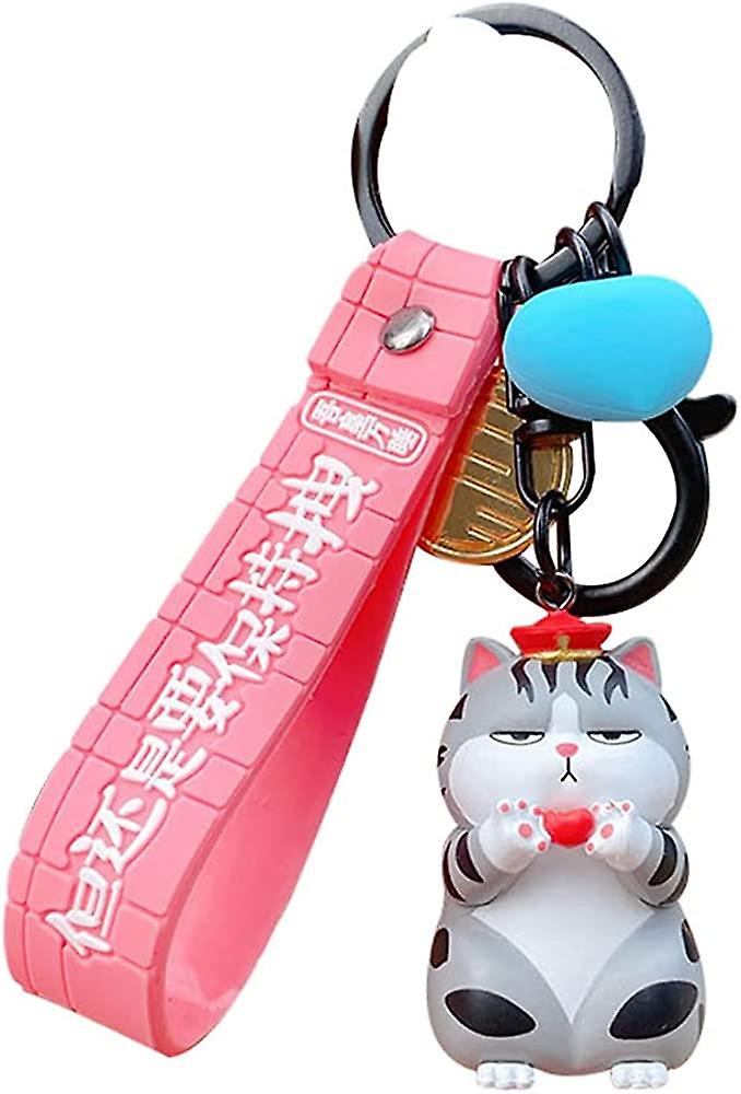 Ragazzi Uomini Ragazze Donne Creative Carino Divertente Grasso Pet Cat Dog Soft Tpu Silicone Gomma Zoo Animal Pendente Cinturino Portachiavi