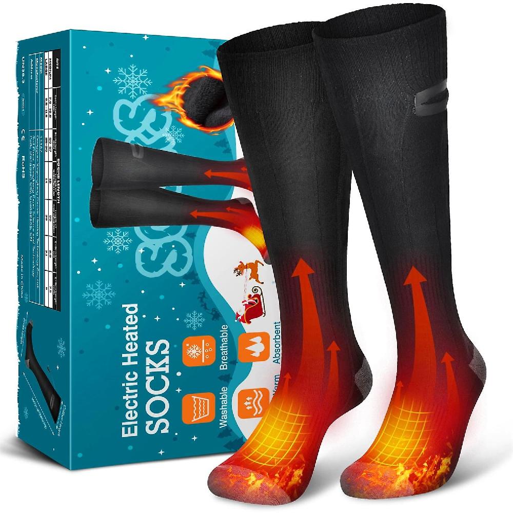 Rechargeable Electric Heated Socks for Men Women 4000mAh Battery Powered Unisex Warm Winter Heat Soc