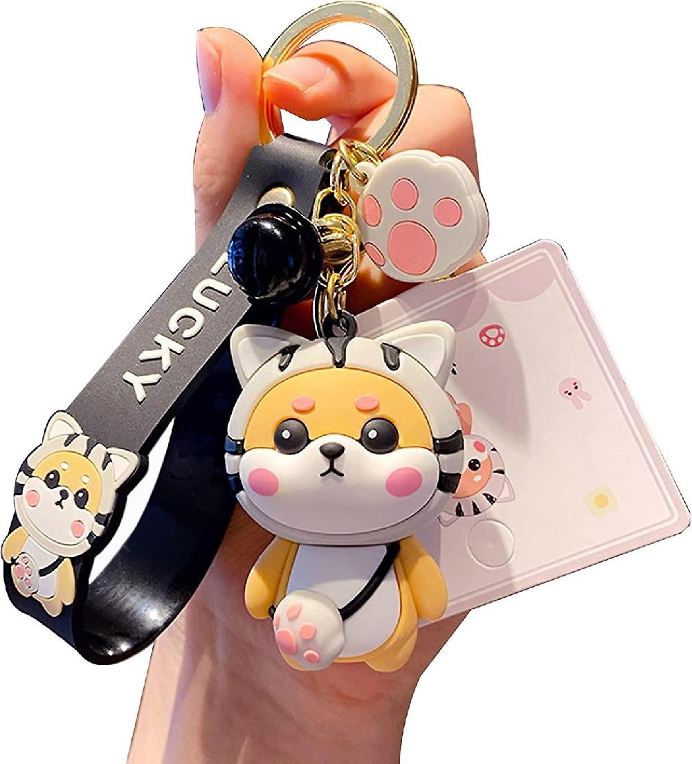Regalo Portachiavi Carino - Zaino Kawaii Charms Cartoon Shiba Inu Boy Girl Animal Keychains Women Men Couple Car Key Ring