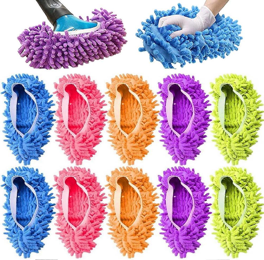 Removable and Washable Reusable Dust Mop Microfiber Floor Cleaning Cloths - 10 Pieces