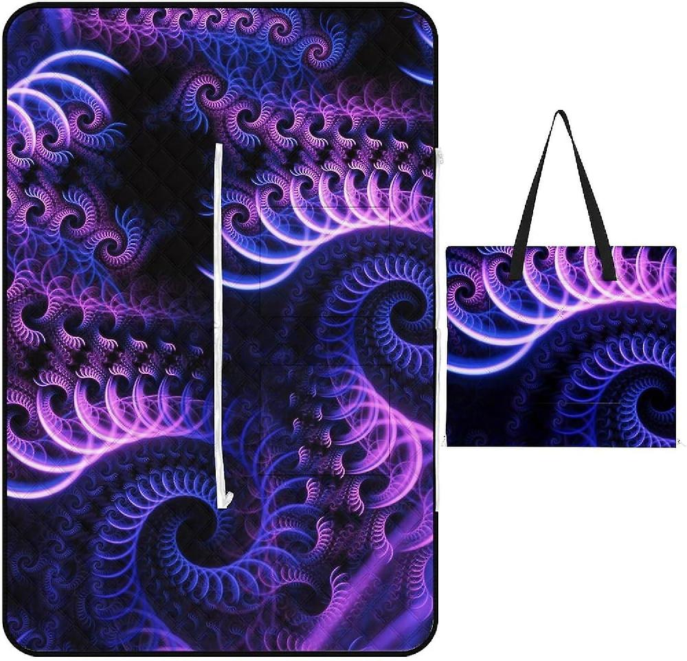 RLGDOFDF45 Picnic Beach Blanket with Zipper Outdoor Foldable Portable Tote Bag Picnic Mat Compatible with Cute Bee Pattern-Color274