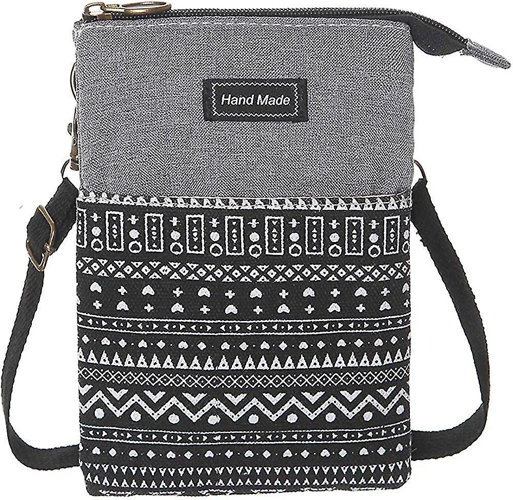 Roomy Cell Phone Purse Wallet Canvas Small Crossbody Purse Bags With Shoulder Strap For Women Teen Girlsl