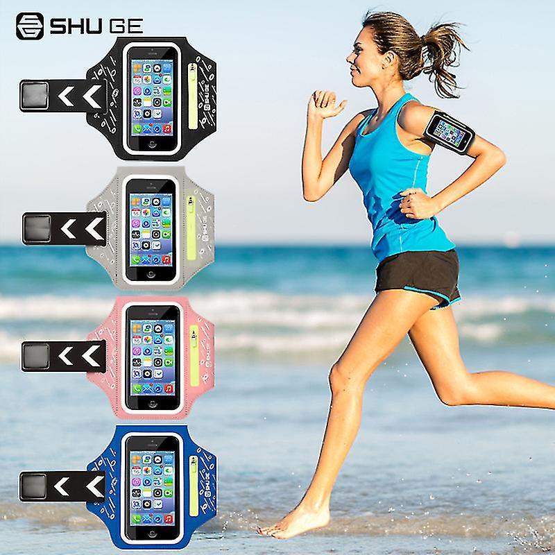 Running Arm Strap With Airpods Pocket Card Slot And Key Pocket Sports Arm Strap Phone Holder Fits 6.5" Phone Pink