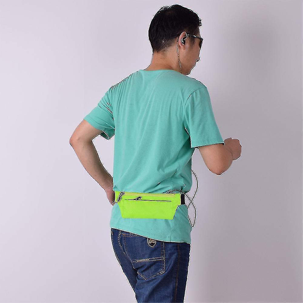 Running Waist Bag Semplice Ultra-sottile a doppio strato cerniera impermeabile Marsupio impermeabile per uomini e donne Sport all'aperto Tempo libero Fitness Marsupio in vita impermeabile Wai