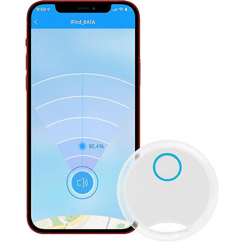 S8 Private Model Anti-lost Round Bluetooth Keychain (white) Gift