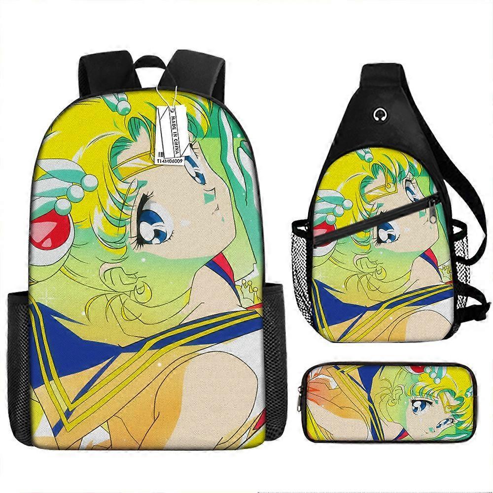 Sailor Moon Zaino Per Bambini Studenti Delle Scuole Primarie E Secondarie Casual Borsa A Tracolla Stampata A Tracolla A Zaino Stampato Di Grande Capacità 8 -HGDMV