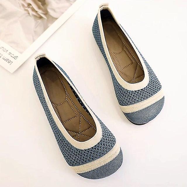 Scarpe Barefoot Donna 2023 Primavera Estate Casual Scarpe Espadrilles Sneakers a righe Tessitura Tacco piatto Punta quadrata Mocassini