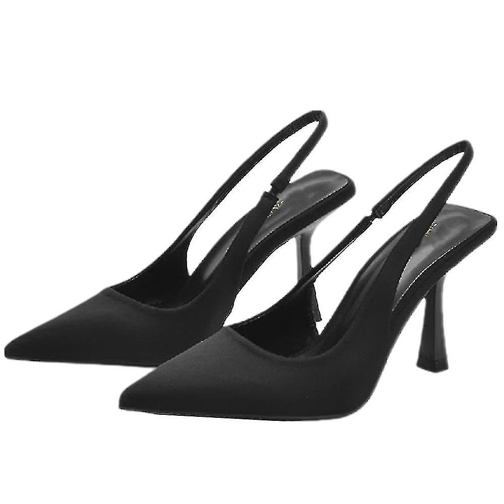 Scarpe Da Donna Con Tacchi A Punta Sandali Festa Cinturino Alla Caviglia Slingback Tacchi A Spillo Tacchi Alti Slip On Mules Scarpe Nero 37