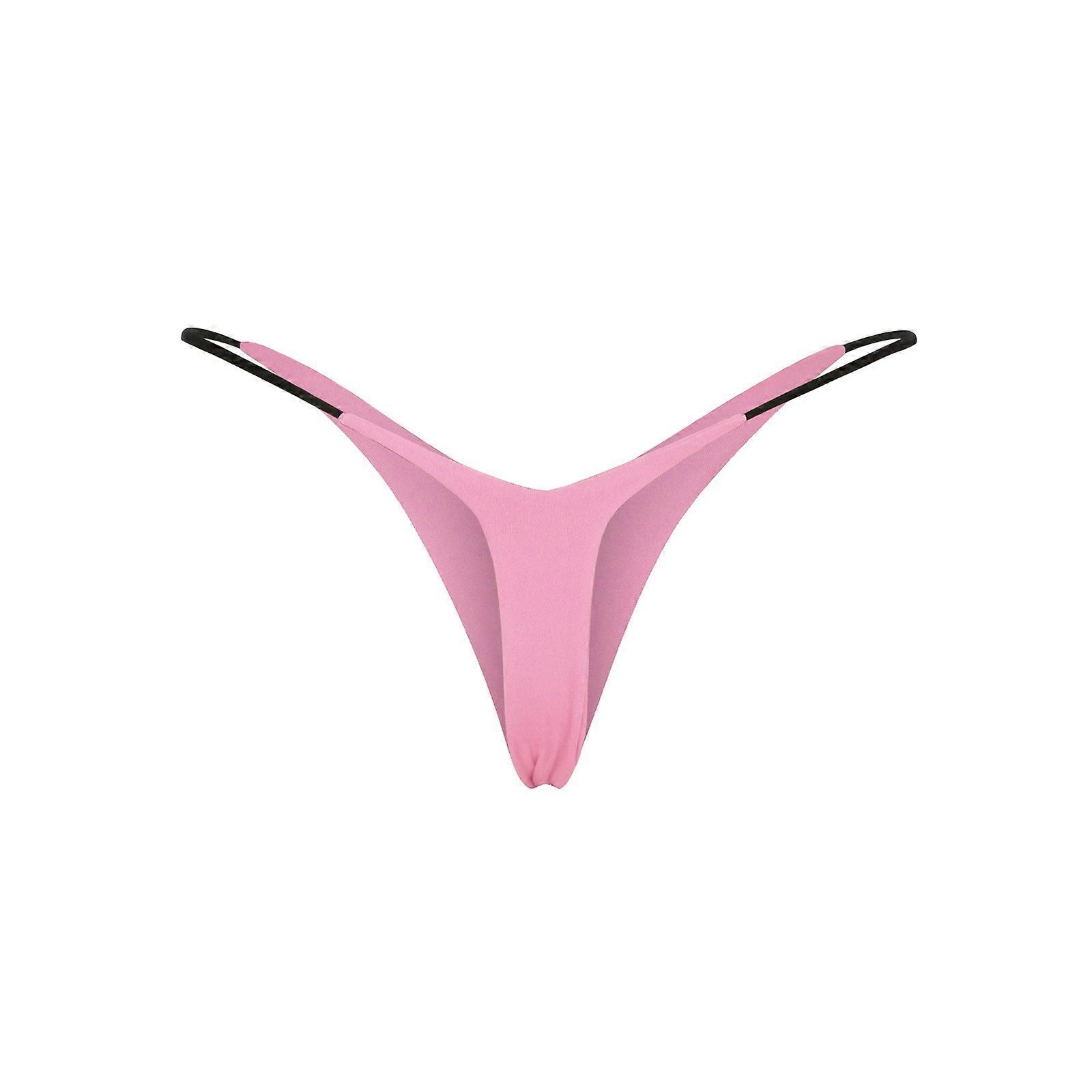 Seamless G-String For Women Sexy Thin Strap Double Layer Bikini Briefs Breathable Low Rise V Shape Mini Thong Calcinhas Feminina