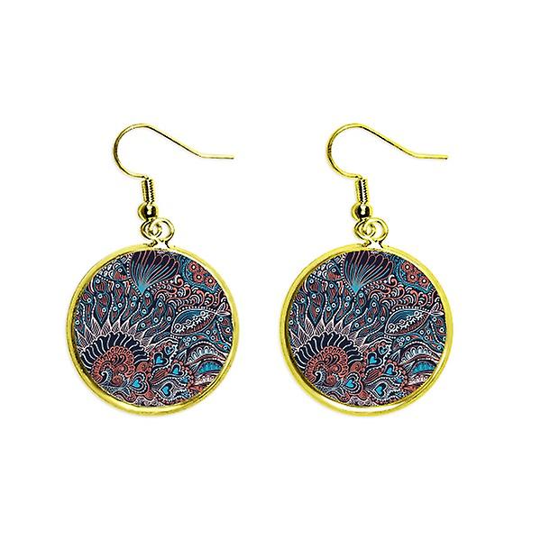 Seamless Texture Fish Animal Ear Dangle Golden Drop Earring Jewelry Woman