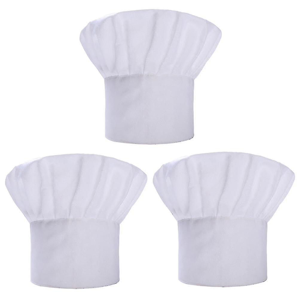 Set di 3 confezioni Adulto Cappello Da Chef Adulto Elastico Regolabile Baker Cucina Cuoco Cappuccio Da Cucina