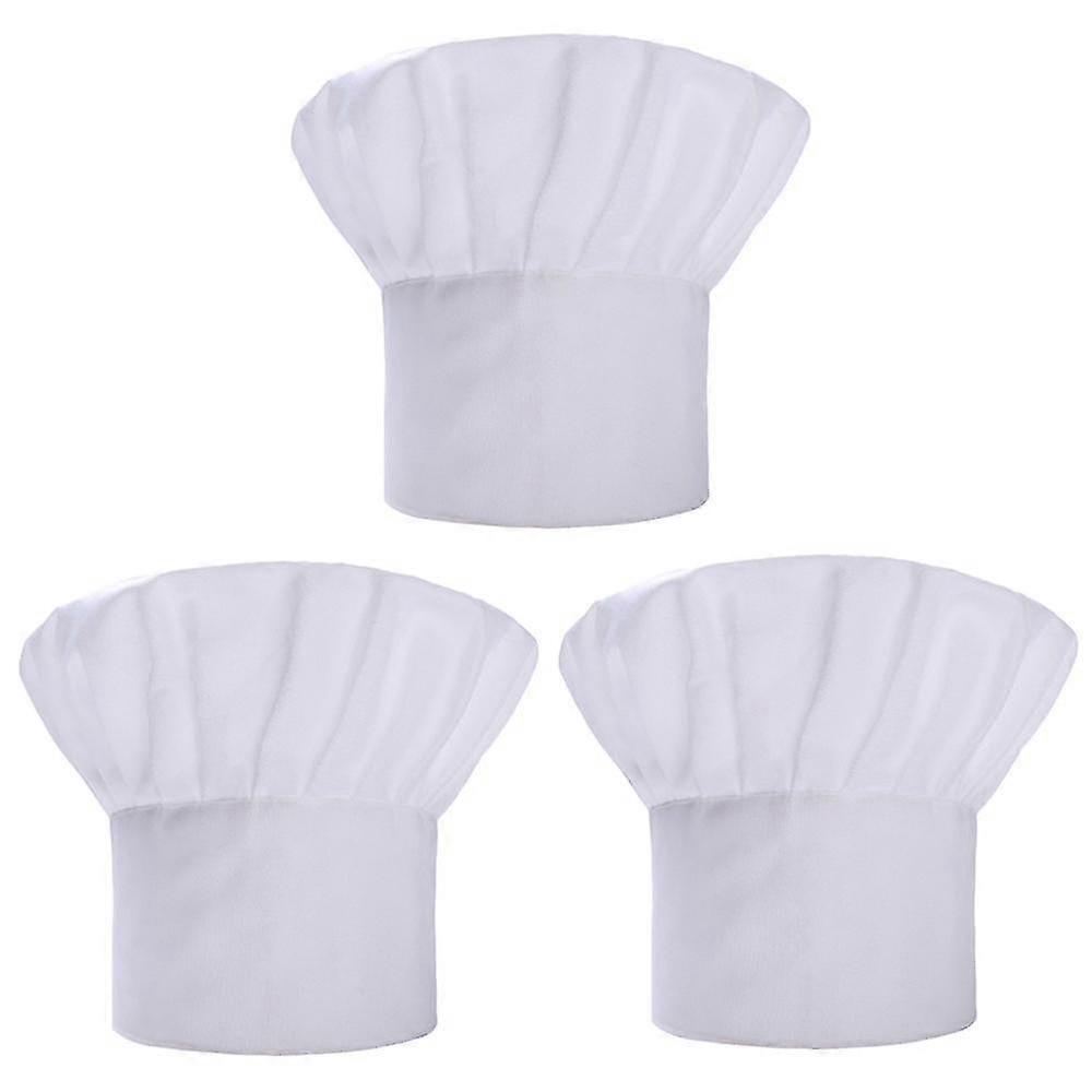 Set di 3 confezioni Adulto Cappello Da Chef Adulto Elastico Regolabile Baker Cucina Cuoco Cappuccio Da Cucina