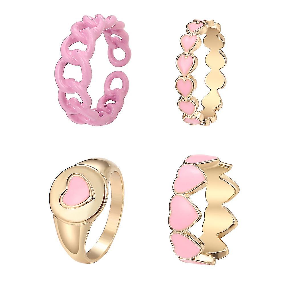 Set di anelli colorati gioielli di moda estivi