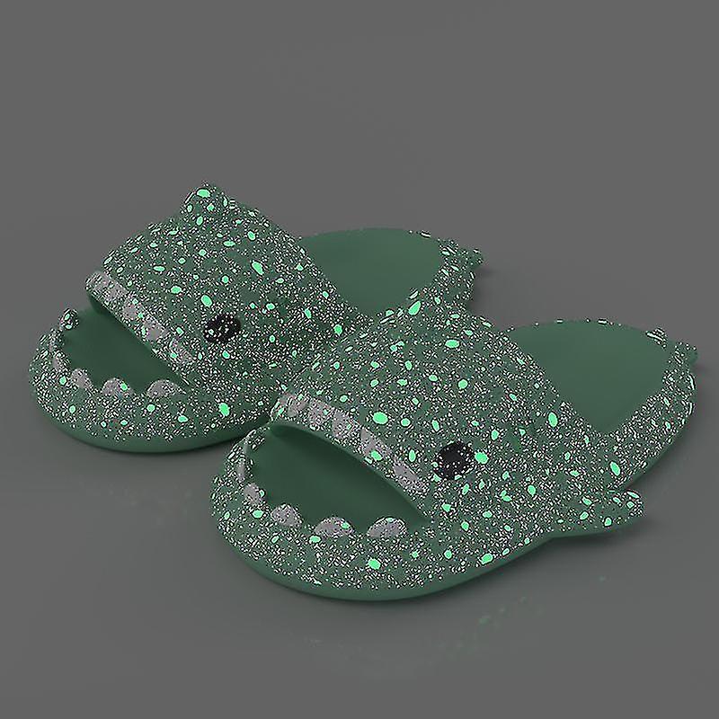 Shark Pantofole Home Squalo Infradito Nuvola Shark Clapper Estate Morbido Antiscivolo Shark Slides Scarpe Uomo Matcha verde 38-39 (24-24.5cm)