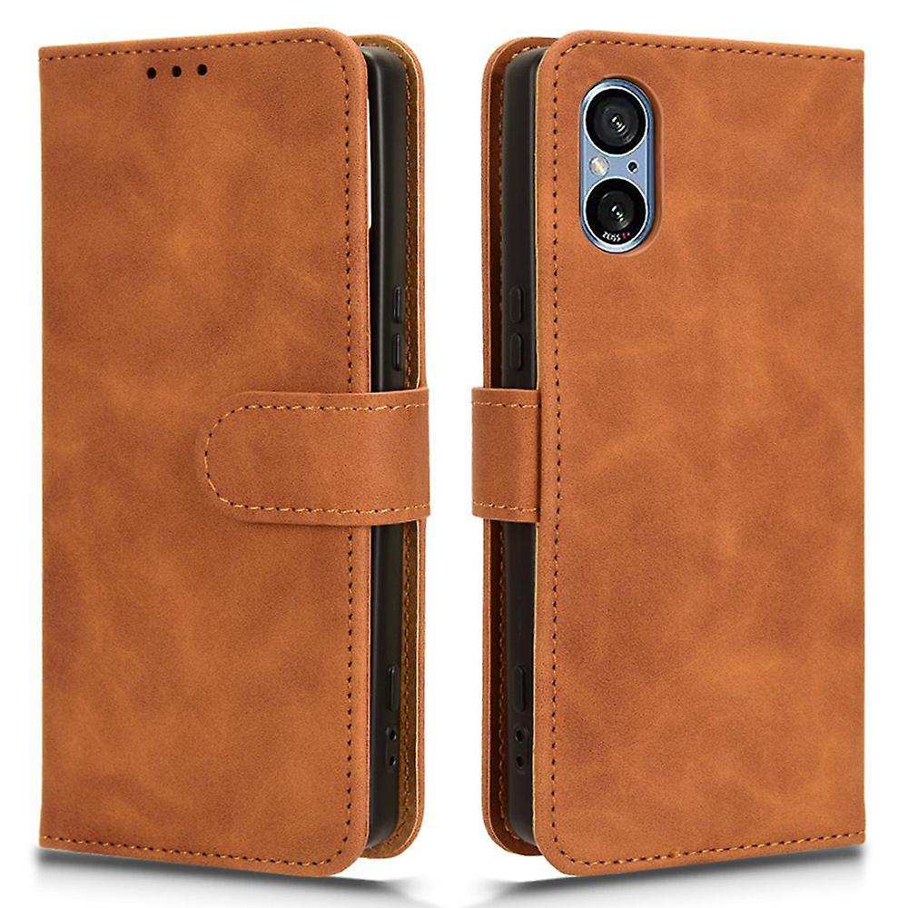 Shockproof PU Leather Wallet Flip Phone Cover Case For Sony Xperia 5 V