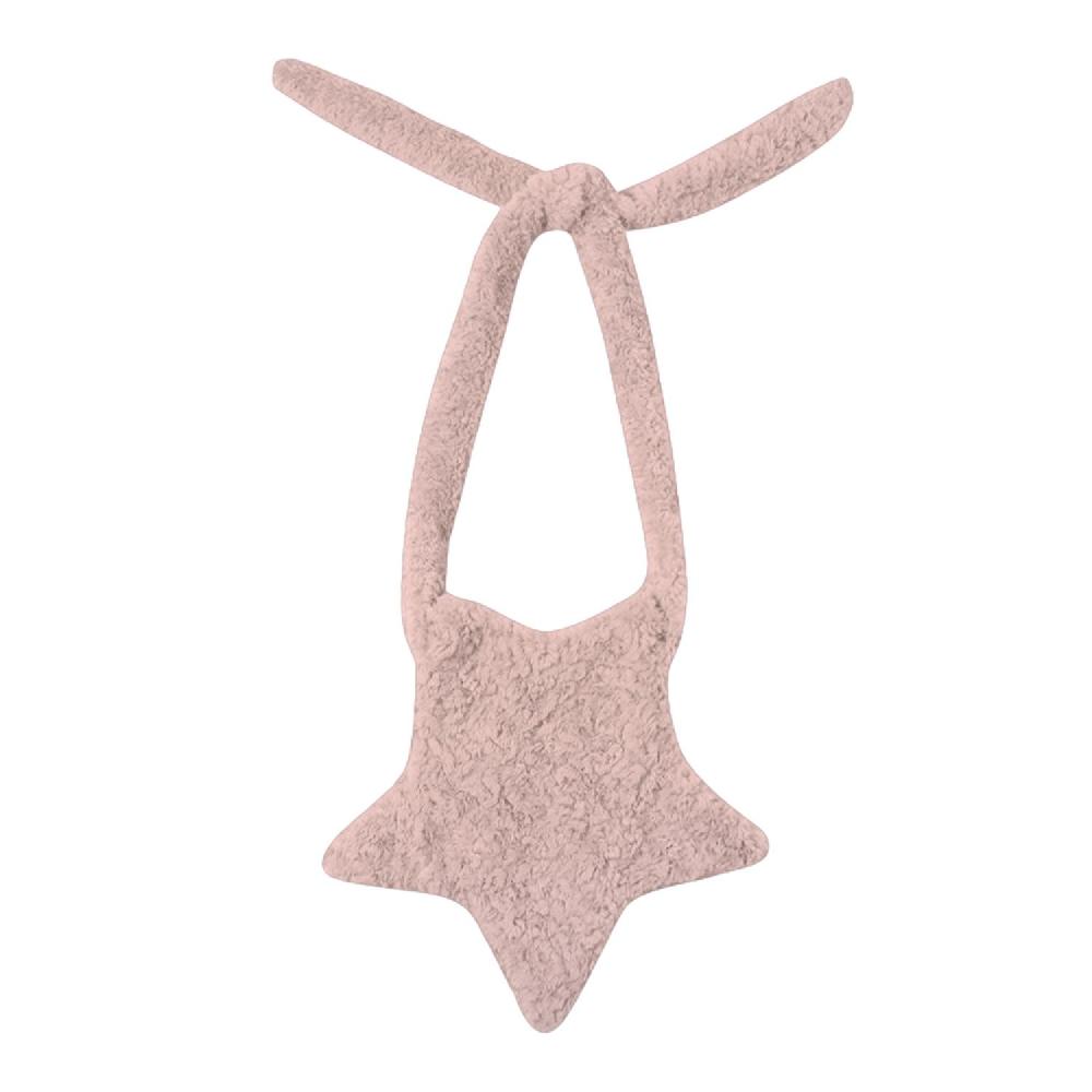 Shoulder Bag Star Shape Soft Plush Large Capacity Adjustable Wide Shoulder Strap Underarm Bag Solid