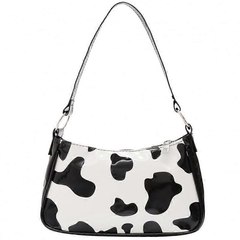 Shoulder Bag With Cow Print. Fashionable Bag For