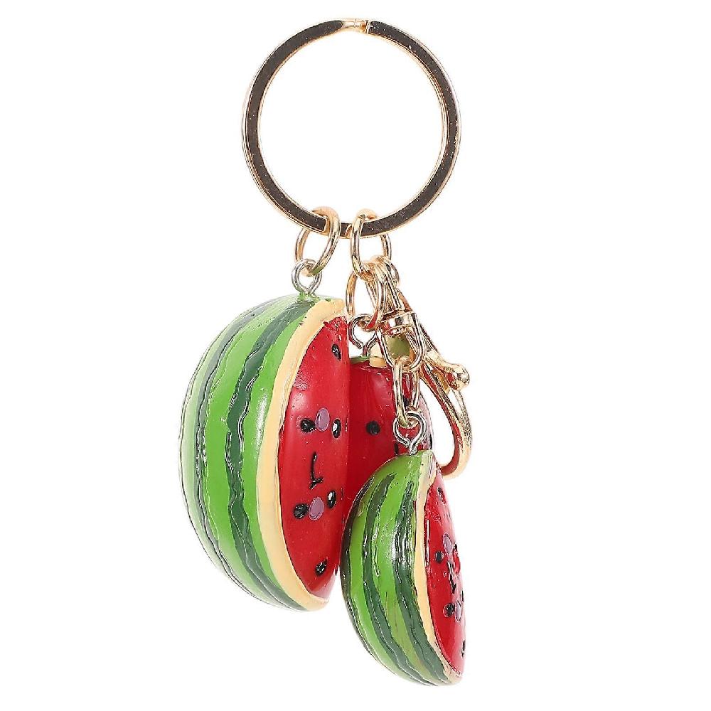 Simulation Watermelon Pendant Keychain Mini Fake Watermelon Hanging Charm Diy Bag Pendant