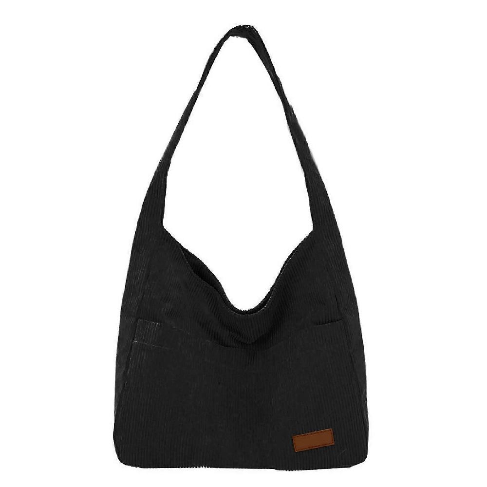 Single Shoulder Bag Large Capacity Leisure Style Nylon Underarm Handbag For Daily Travel Dating Black Free Size