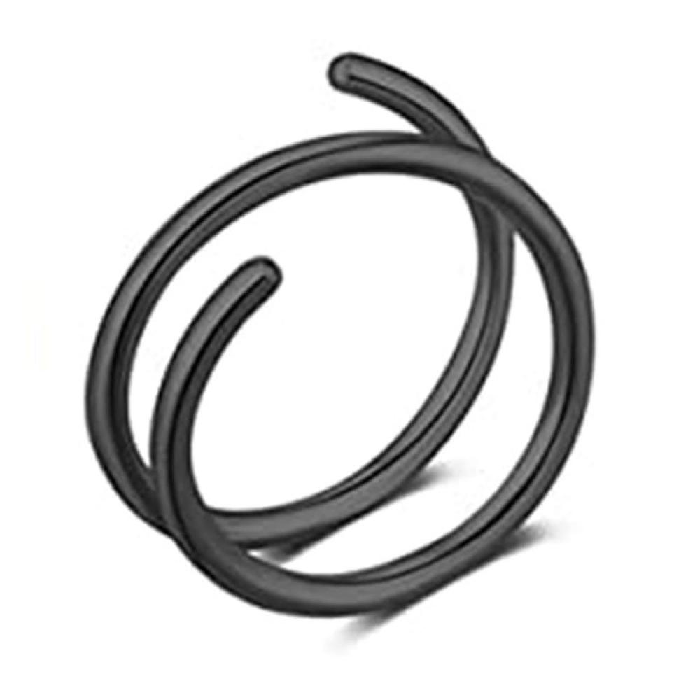 Singolo piercing naso cerchio acciaio inossidabile doppio naso anelli piercing gioielli