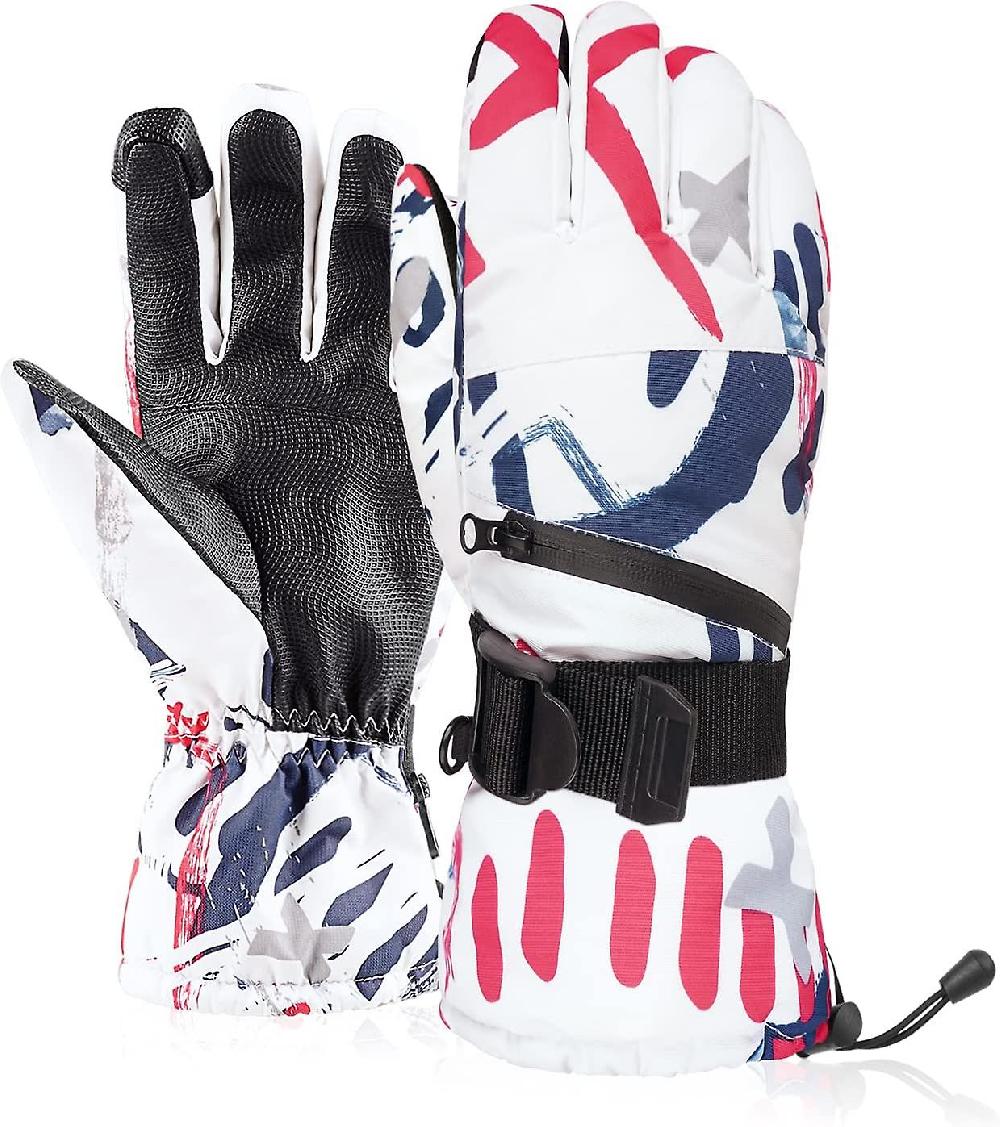 Ski Gloves - 30 F Waterproof Warm Gloves Men's And Women's Warm Touch Screen Winter Gloves