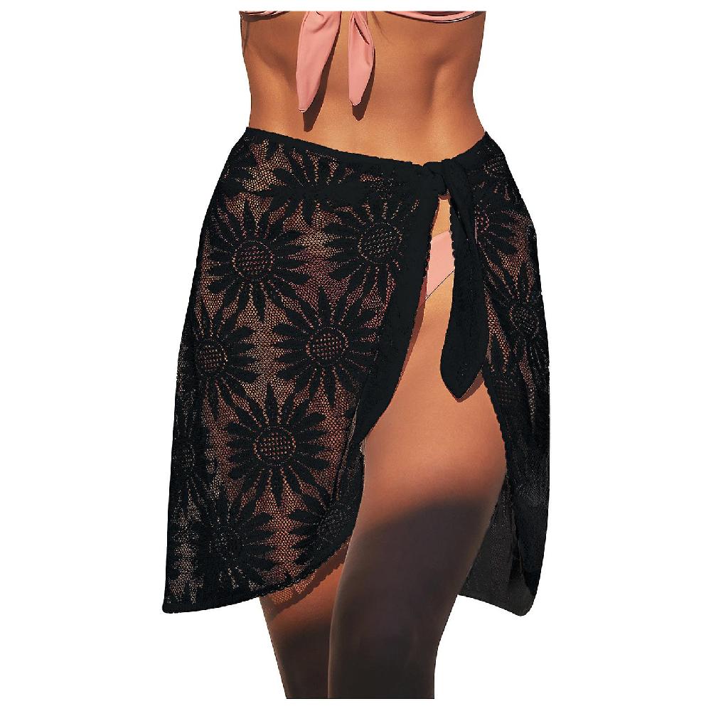 Skirts For Women Plus Size Fashion Women Casual Floral Bandage Beach Bandage Perspective A-Line Lace Mini Short Skirt