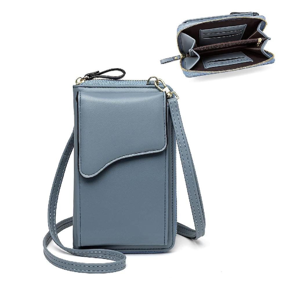 Small Leather Shoulder Bag Crossbody Bag Mobile Wallet Wallet Ladies Lightweight Crossbody Bag blue