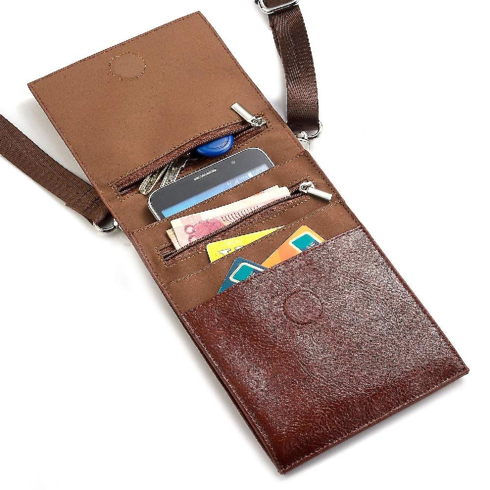 Small Shoulder Crossbody Bag Smartphone Pouch 6.4" Tomoyi Universal Pu Leather Casual Travel Bag Protective Case