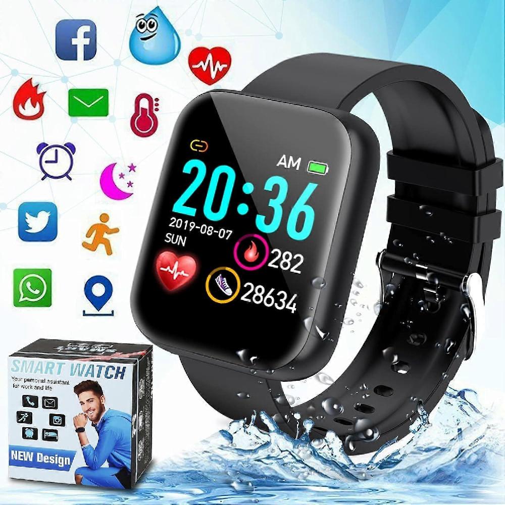 Smart Watch Bluetooth Smartwatch for Android iOS Phones Ip67 Waterproof Fitness Watch Smartwatch Touch Screen Sports Watch with Blood Pressure Heart
