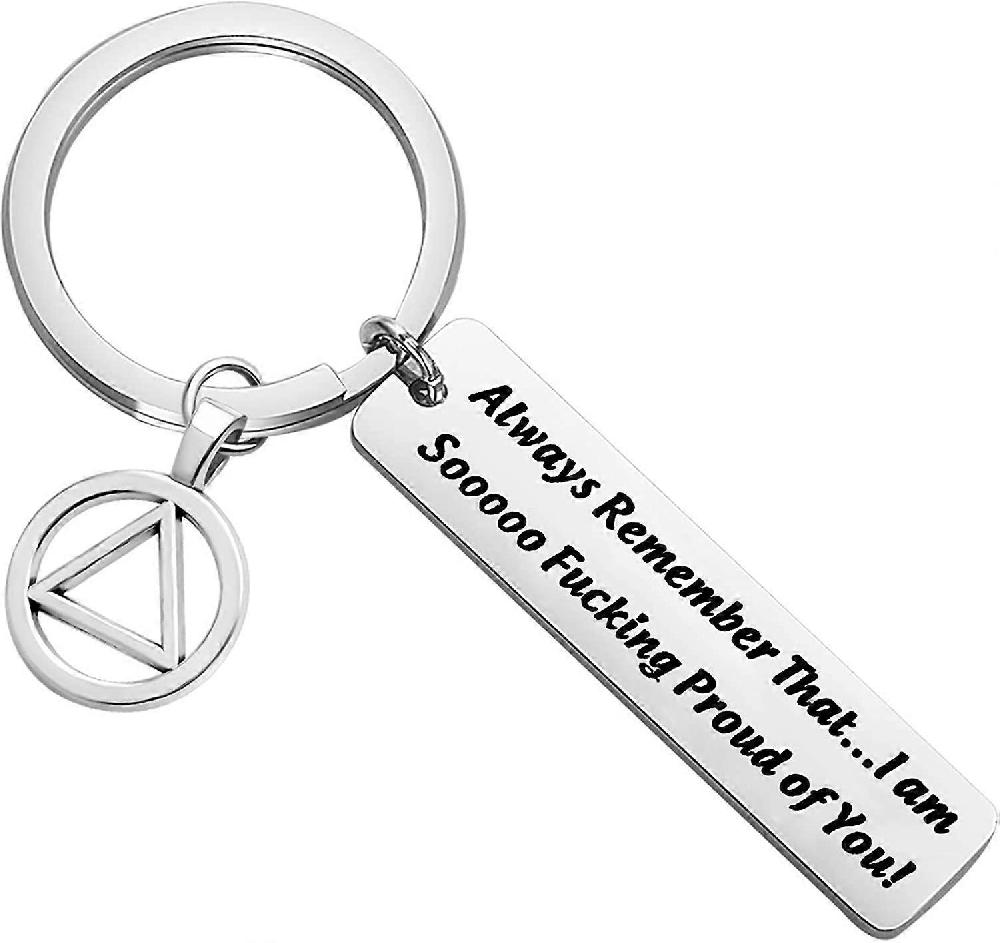 Sobriety Gift Addiction Recovery Gift AA Alcoholics Anonymous Birthday Gift Sober Keychain New Beginnings Gift 12 Steps Gifts