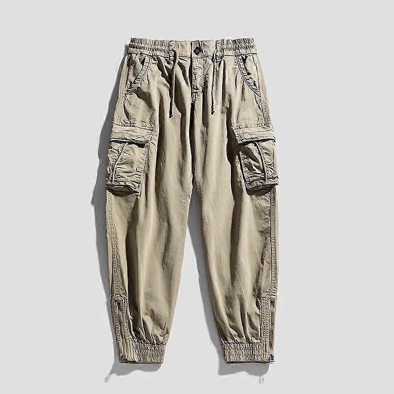 Spring Men Cotton Cargo Pants Men Fashion Multi Pocket Casual Tactical Trousers Autumn Men Breathable Quick Dry Jogger Pants Hot