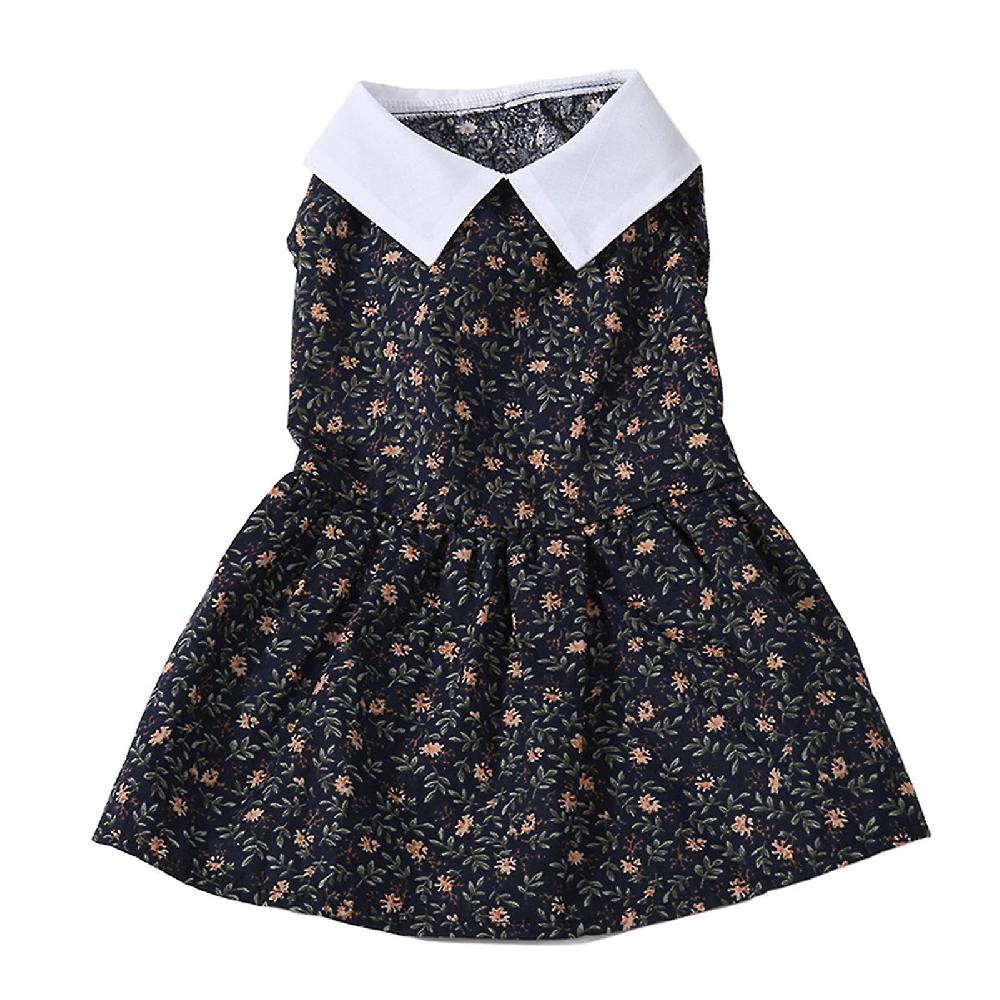 Spring/Summer Party Dog Dress - Cute Floral Print (Size L)