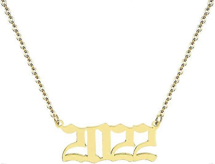 Stainless Steel Birth Year Number Pendant Necklace For Women 1980-2022 2022-Product Code 50948