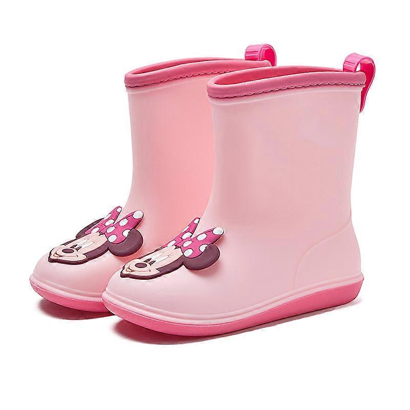 Stivali Da Pioggia Impermeabili In PVC Resistenza Contro Scivolamento Modello Carino Scarpe Da Pioggia Leggere Per Bambini Bambini Rosa 16 Cm / 6 29 Pollici