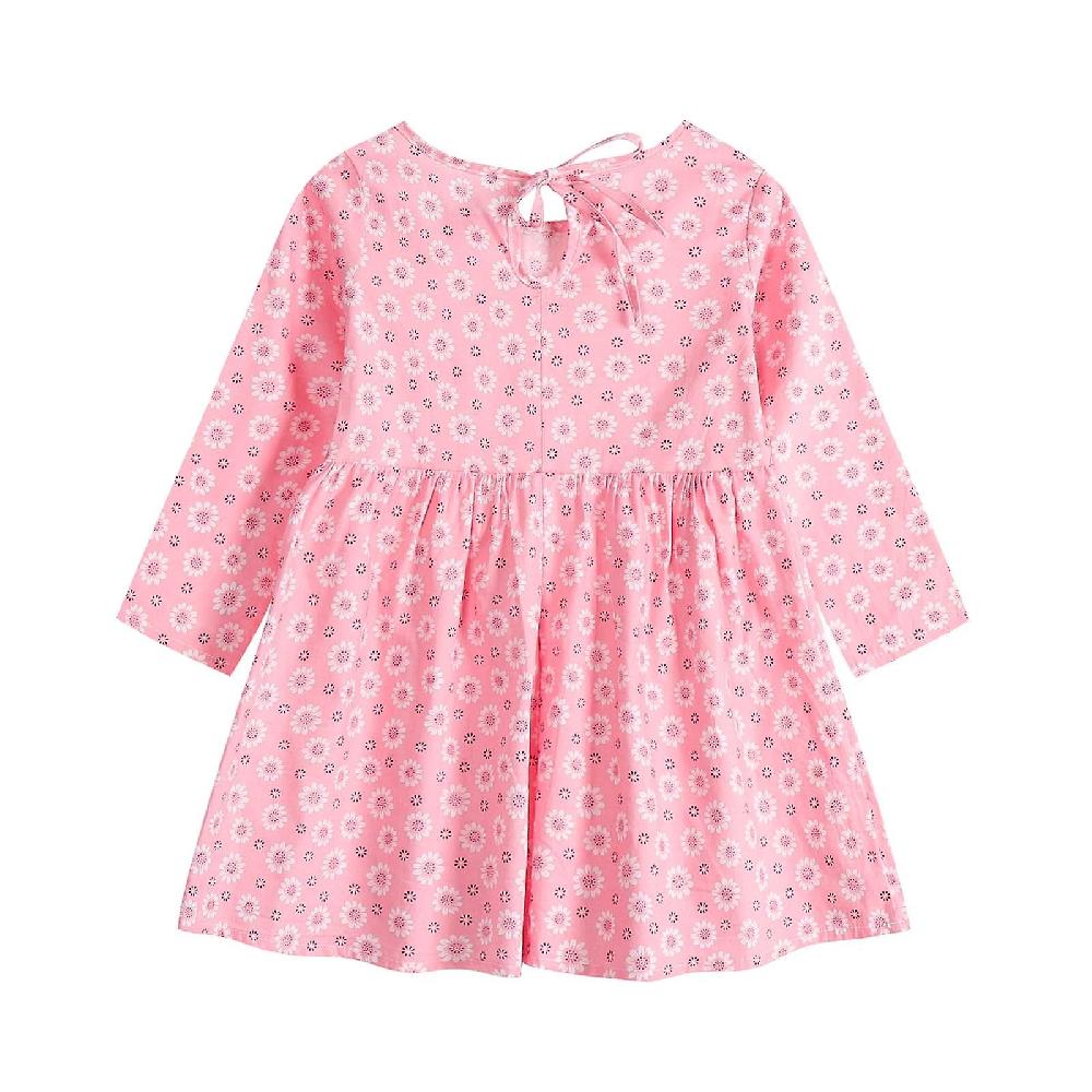 Summer Skirt Toddler Baby Girl Clothing Long Sleeve One-Piece Floral Print Dress Autumn Kids Skirt
