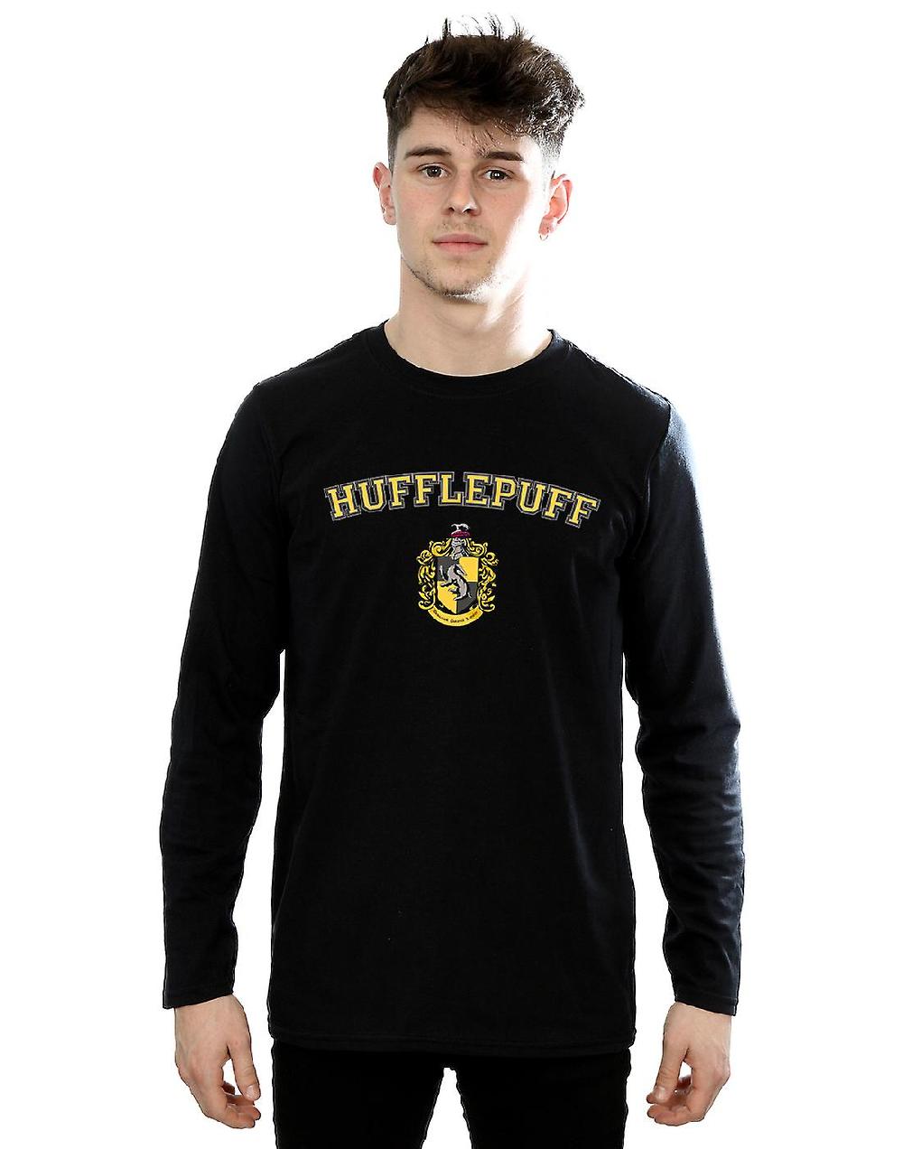 T-shirt a maniche lunghe Hufflepuff Crest uomo di Harry Potter