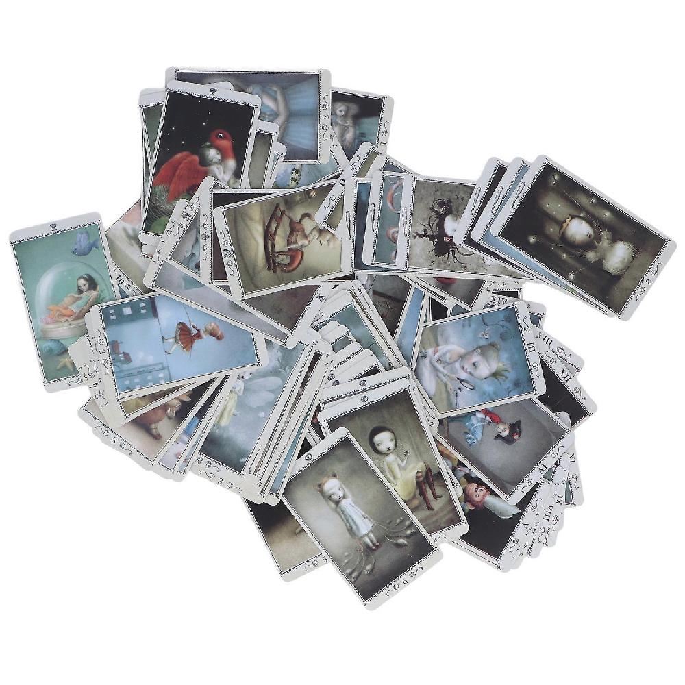 Tarot Deck 78pcs Mini Cards for Board Game Interaction Coated Paper English Language